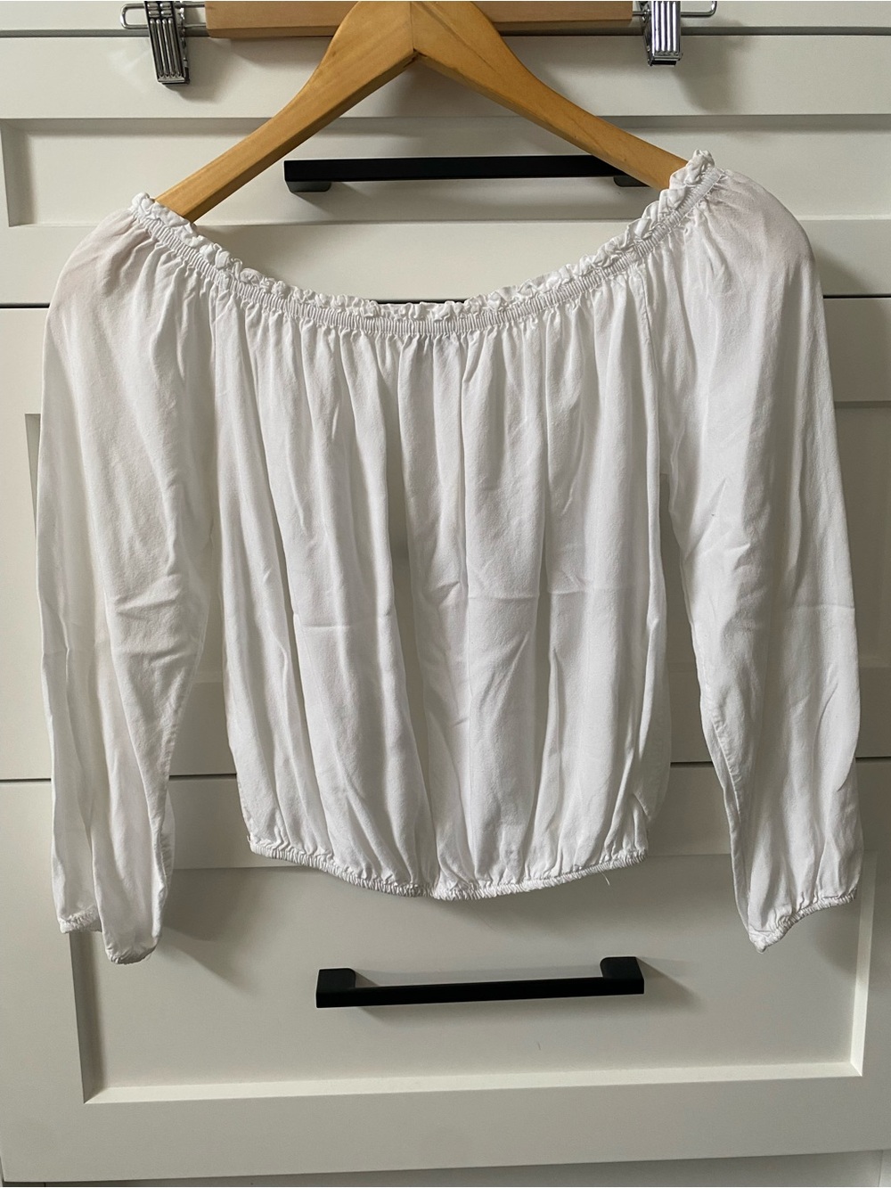 Brandy Melville White Off-Shoulder Blouse